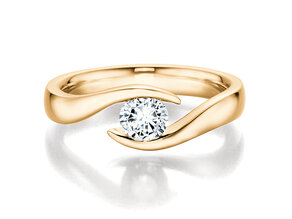 Verlobungsring Twist in 9K Gelbgold mit Diamant 1,00ct H/SI