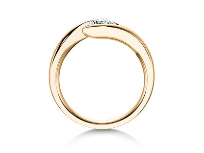 Verlobungsring Twist in 9K Gelbgold mit Diamant 1,00ct H/SI