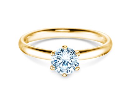 Verlobungsring Classic 6 in 14K Gelbgold mit Labordiamant 0,75ct E/VS