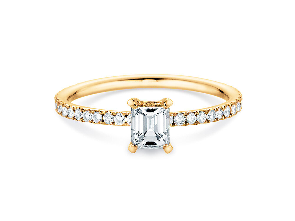 Verlobungsring Elaine in 9K Gelbgold mit Diamanten 0,86ct G/VS