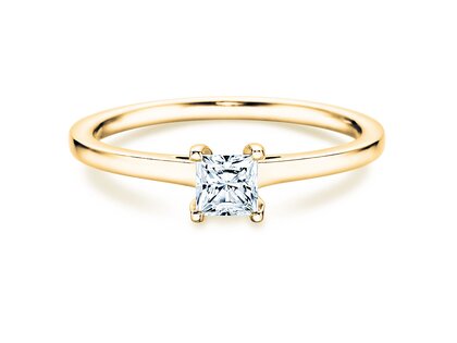 Verlobungsring Princess in 18K Gelbgold mit Diamant 1,00ct G/SI
