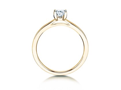 Verlobungsring Princess in 18K Gelbgold mit Diamant 1,00ct G/SI