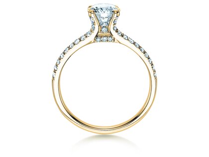 Verlobungsring Dynasty in 9K Gelbgold mit Labordiamanten 1,27ct E/VS