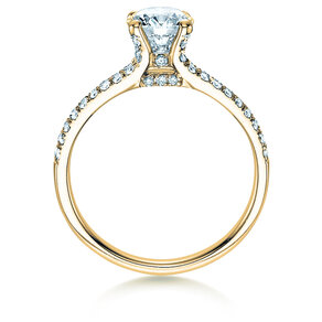 Verlobungsring Dynasty in 9K Gelbgold mit Labordiamanten 1,27ct E/VS