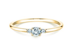 Verlobungsring Vivid Petite Diamond in 9K Gelbgold mit Diamanten 0,20ct G/SI