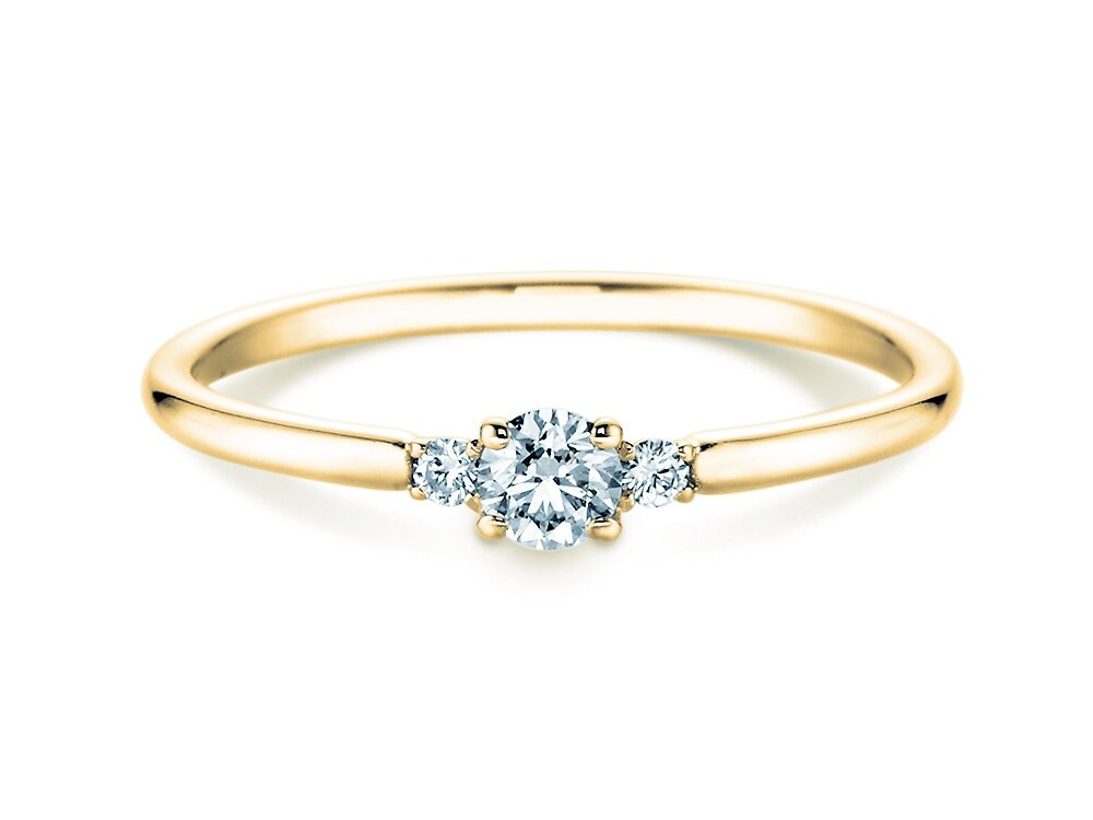 Verlobungsring Vivid Petite Diamond in 18K Gelbgold mit Diamanten 0,20ct G/SI