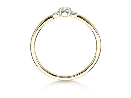 Verlobungsring Vivid Petite Diamond in 9K Gelbgold mit Diamanten 0,20ct G/SI