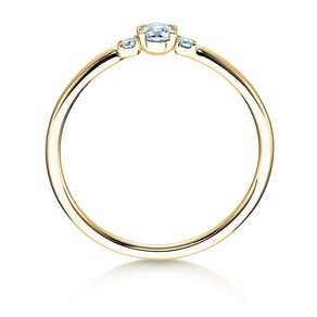 Verlobungsring Vivid Petite Diamond in 9K Gelbgold mit Diamanten 0,20ct G/SI