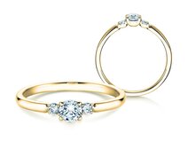 Verlobungsring Vivid Petite Diamond in 14K Gelbgold mit Diamanten 0,30ct G/SI
