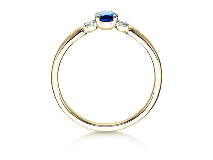 Verlobungsring Vivid Petite in Gelbgold