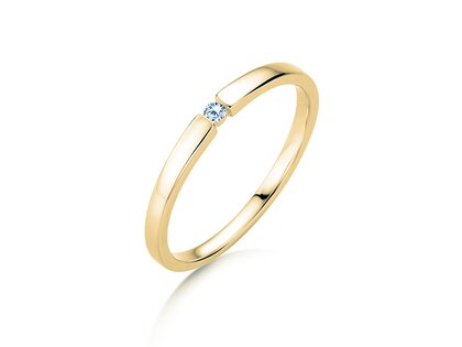 Verlobungsring Infinity Petite in 14K Gelbgold mit Diamant 0,03ct
