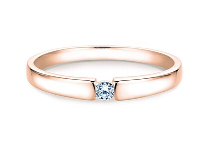 Verlobungsring Infinity Petite in 14K Roségold mit Diamant 0,06ct G/SI