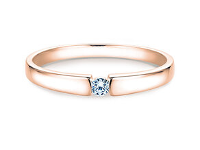 Verlobungsring Infinity Petite in 14K Roségold mit Diamant 0,06ct G/SI