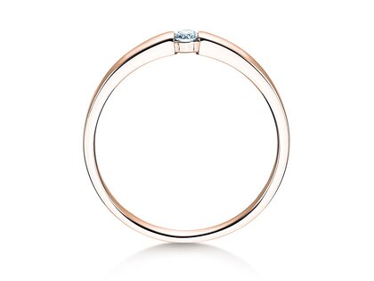 Verlobungsring Infinity Petite in 14K Roségold mit Diamant 0,06ct G/SI