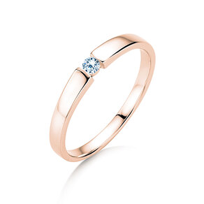 Verlobungsring Infinity Petite in 14K Roségold mit Diamant 0,06ct G/SI