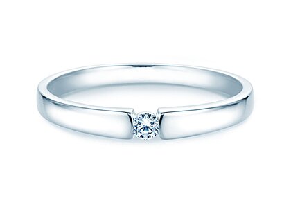 Verlobungsring Infinity Petite in 14K Weißgold mit Diamant 0,06ct G/SI