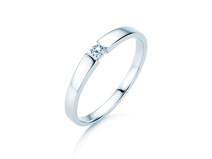 Verlobungsring Infinity Petite in 14K Weißgold mit Diamant 0,06ct G/SI