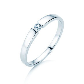 Verlobungsring Infinity Petite in 14K Weißgold mit Diamant 0,06ct G/SI