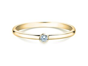 Verlobungsring Melody in 14K Gelbgold mit Diamant 0,07ct H/SI