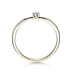 Verlobungsring Melody in 14K Gelbgold mit Diamant 0,07ct H/SI