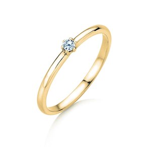 Verlobungsring Melody in 14K Gelbgold mit Diamant 0,07ct H/SI