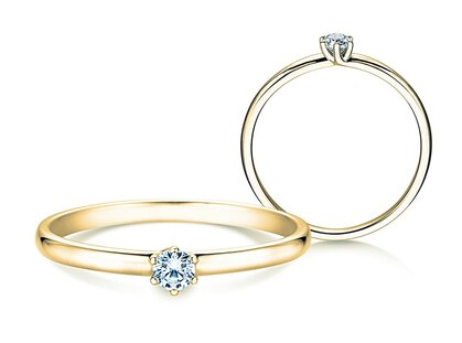 Verlobungsring Melody in 9K Gelbgold
