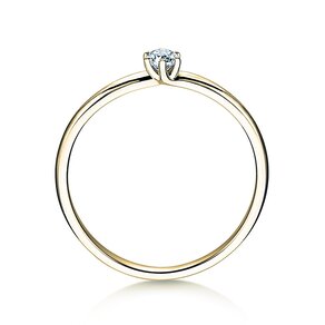 Verlobungsring Melody in 14K Gelbgold mit Diamant 0,10ct H/SI
