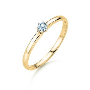 Verlobungsring Melody in 14K Gelbgold mit Diamant 0,10ct H/SI