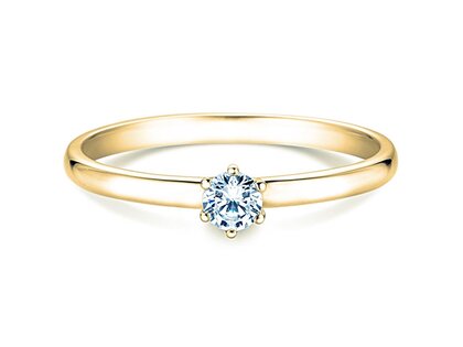 Verlobungsring Melody in 14K Gelbgold mit Diamant 0,20ct H/SI