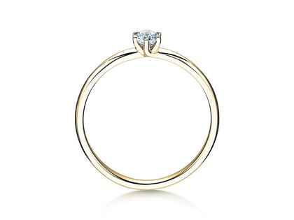 Verlobungsring Melody in 14K Gelbgold mit Diamant 0,20ct H/SI