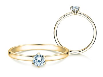 Verlobungsring Melody in 9K Weißgold mit Diamant 0,25ct H/SI