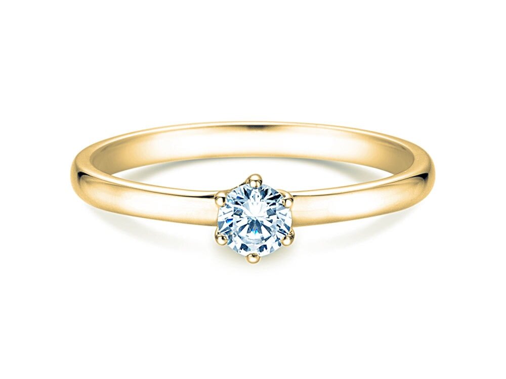 Verlobungsring Melody in 18K Gelbgold mit Diamant 0,30ct G/SI