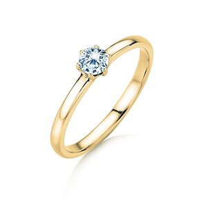 Verlobungsring Melody in 9K Gelbgold mit Diamant 0,25ct H/SI