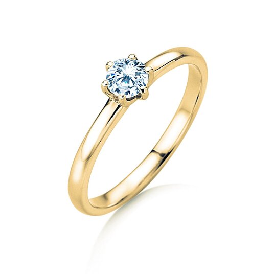 Verlobungsring Melody in 18K Gelbgold mit Labordiamant 0,50ct D/IF