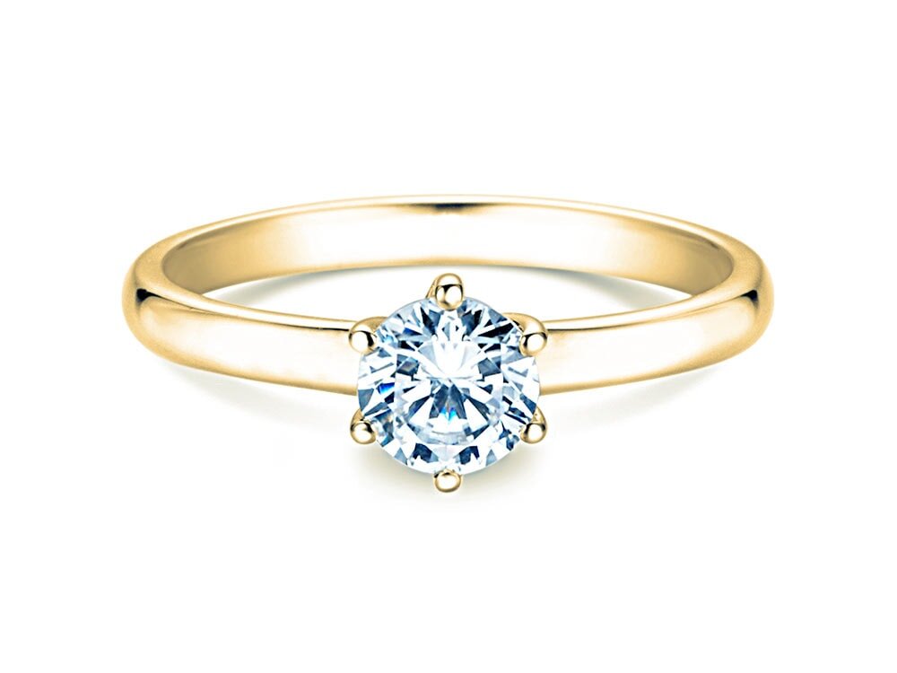 Verlobungsring Melody in 14K Gelbgold mit Diamant 0,75ct G/SI