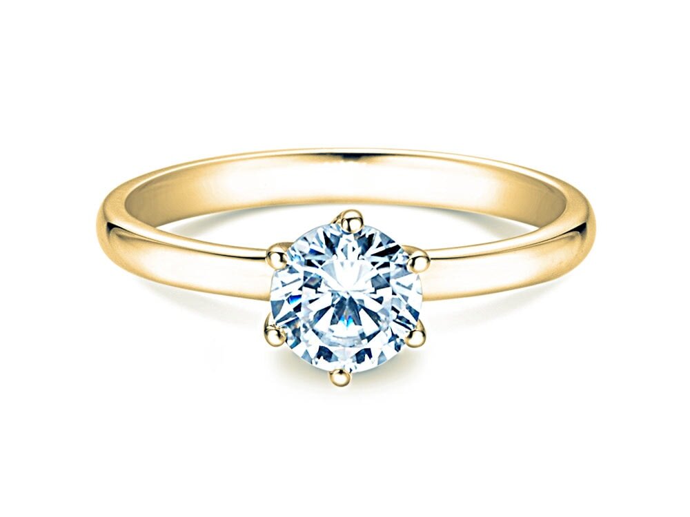 Verlobungsring Melody in 18K Gelbgold mit Labordiamant 1,00ct E/VS