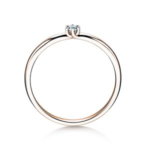 Verlobungsring Melody in 9K Roségold mit Diamant 0,05ct H/SI