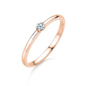 Verlobungsring Melody in 9K Roségold mit Diamant 0,05ct H/SI
