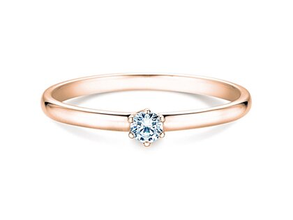 Verlobungsring Melody in 14K Roségold mit Diamant 0,10ct G/SI