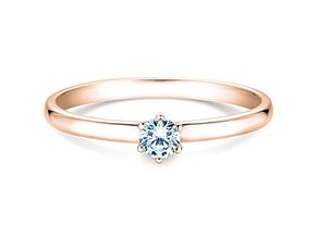 Verlobungsring Melody in 18K Roségold mit Diamant 0,15ct D/IF