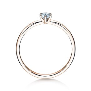 Verlobungsring Melody in 18K Roségold mit Diamant 0,15ct D/IF