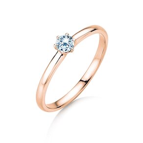 Verlobungsring Melody in 18K Roségold mit Diamant 0,15ct D/IF