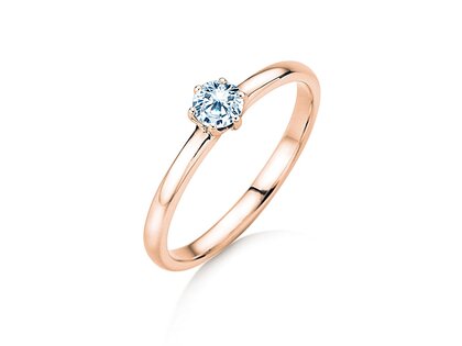 Verlobungsring Melody in 14K Roségold mit Diamant 0,25ct H/SI