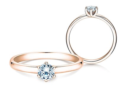 Verlobungsring Melody in 18K Roségold mit Diamant 0,50ct H/SI