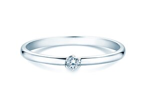 Verlobungsring Melody in 14K Weißgold mit Diamant 0,05ct H/SI