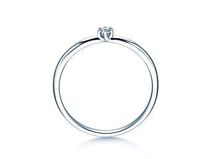 Verlobungsring Melody in 14K Weißgold mit Diamant 0,05ct H/SI