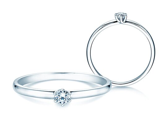 Verlobungsring Melody in Silber 925/- mit Diamant 0,10ct H/SI