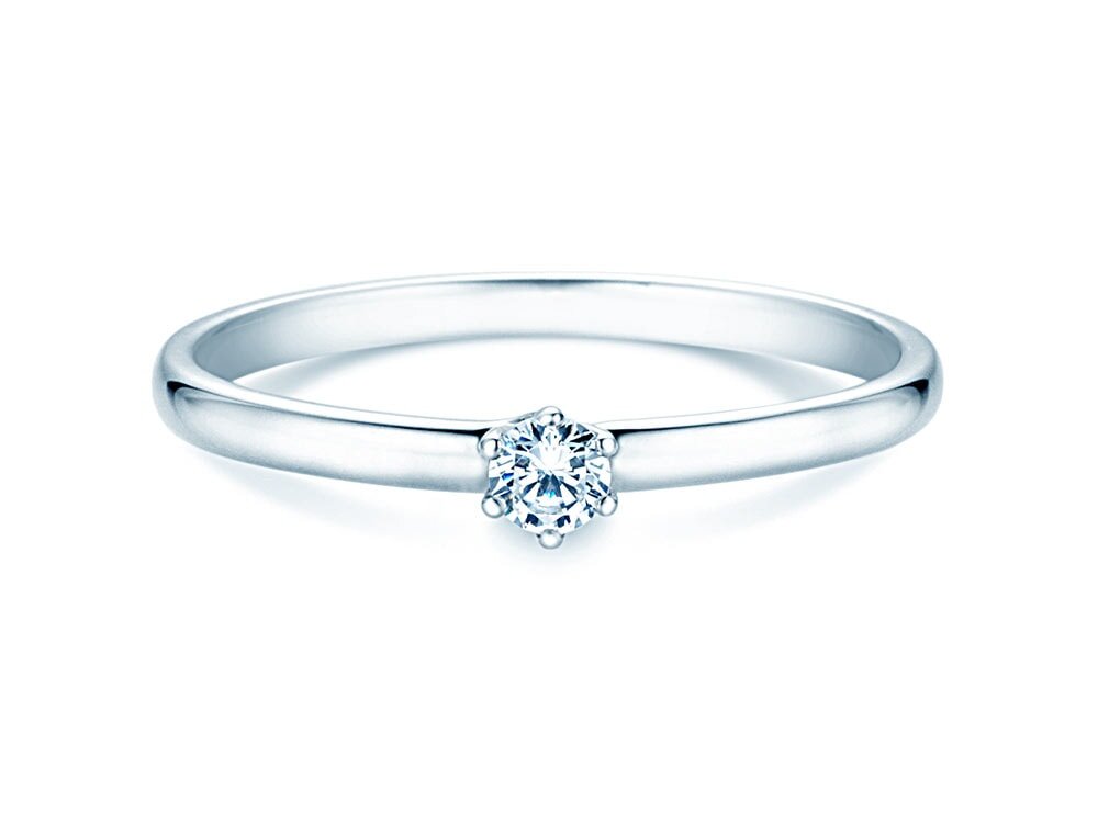 Verlobungsring Melody in Silber 925/- mit Diamant 0,10ct G/SI