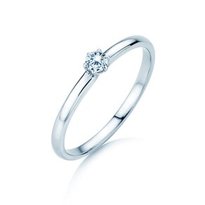 Verlobungsring Melody in 14K Weißgold mit Diamant 0,10ct G/SI