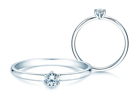 Verlobungsring Melody in Silber 925/- mit Labordiamant 0,15ct E/VS